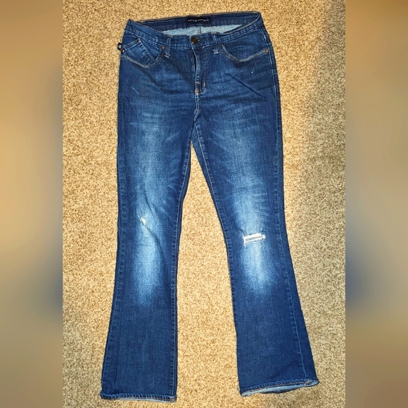 Womens ROCK & REPUBLIC "Kassandra" Dark Distressed Denim Jeans size 10 (30x30) - Picture 8 of 15